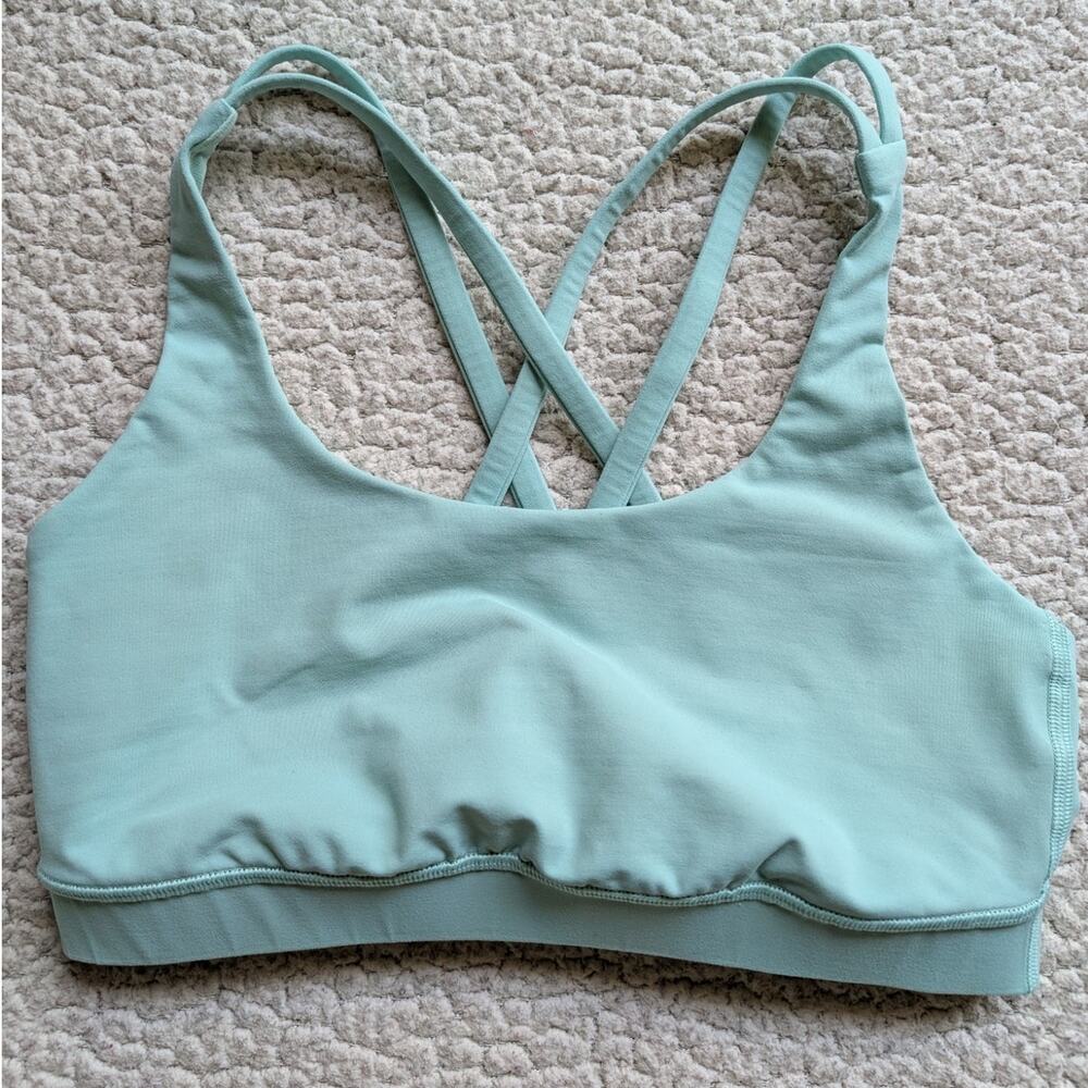 Lululemon Energy Bra Longline Croma Drift Seafoam Green Yoga Sports Bra 6
